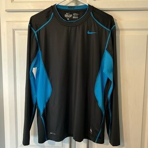 Nike Pro Combat Dri-fit fitted long sleeve mens shirt. Sz Large. Great condition